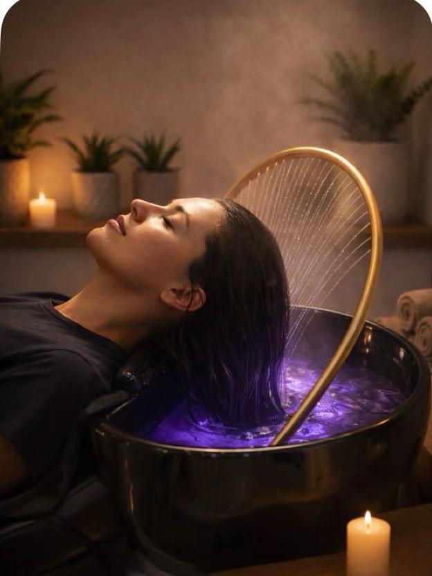 Interior of the Beauty & Wellness Lounge waiting area